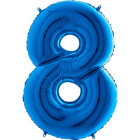 Palloncino Gigante Numero 8 (otto) - Blu Mylar 100 cm