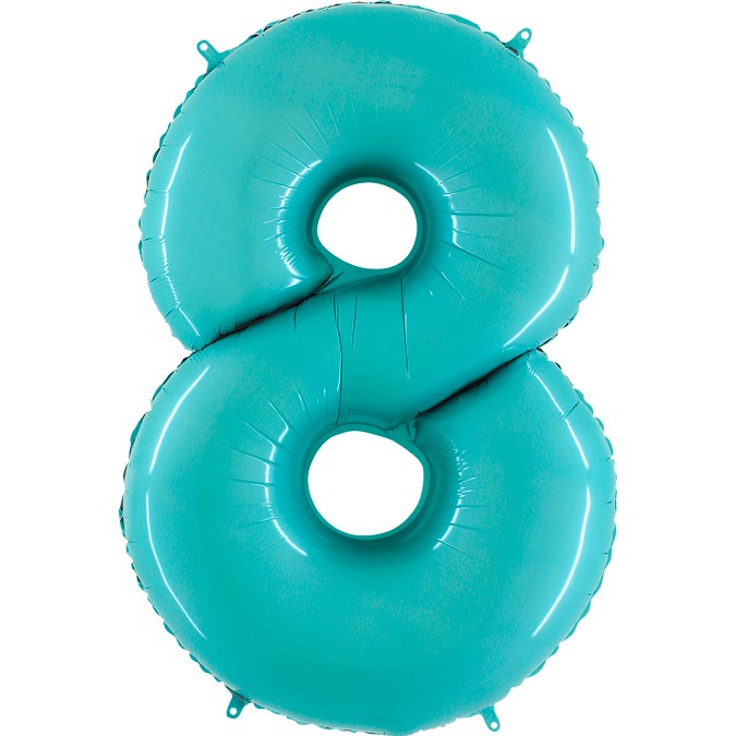 Palloncino Gigante Numero 8 (otto) - Celeste