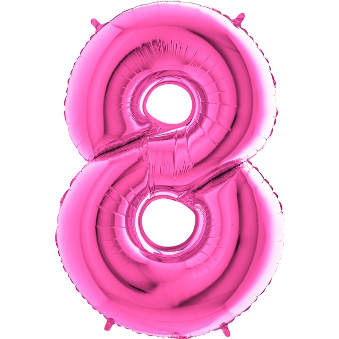 Palloncino Gigante Numero 8 (otto) - Fucsia