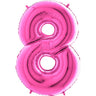 Palloncino Gigante Numero 8 (otto) - Fucsia Mylar 100 cm