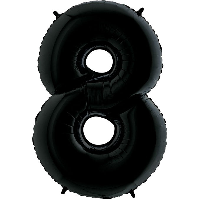 Palloncino Gigante Numero 8 (otto) - Nero