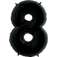 Palloncino Gigante Numero 8 (otto) - Nero Mylar 100 cm