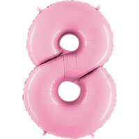 Palloncino Gigante Numero 8 (otto) - Rosa Mylar 100 cm