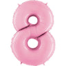Palloncino Gigante Numero 8 (otto) - Rosa Mylar 100 cm