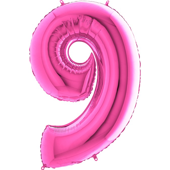 Palloncino Gigante Numero 9 (nove) - Fucsia