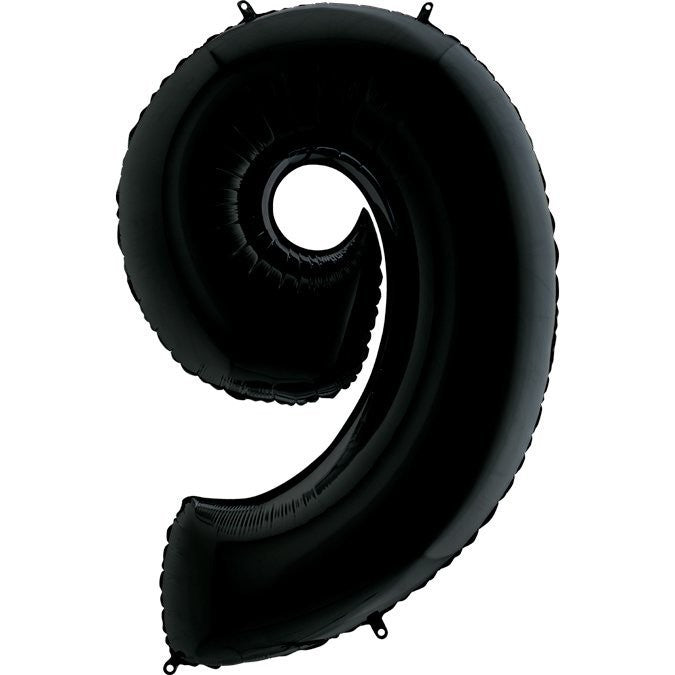 Palloncino Gigante Numero 9 (nove) - Nero