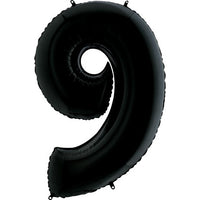 Palloncino Gigante Numero 9 (nove) - Nero Mylar 100 cm