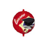Palloncino Tondo 18" Laurea Mylar 45 cm Rosso