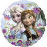 Palloncino Tondo Frozen Fiori Colorati Mylar 45 cm