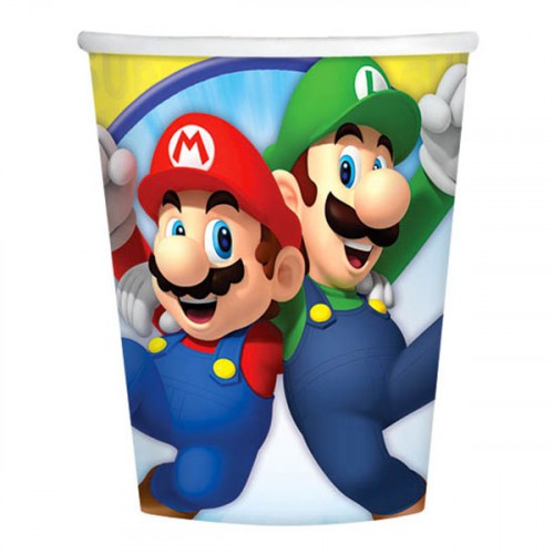 Bicchieri di Carta Super Mario (8 pz)