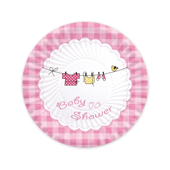 Piatti di Carta Baby Shower Girl da 18 cm (10pz)