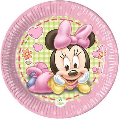 Piatti di Carta Baby Minnie Mouse da 20 cm (8 pz)
