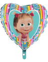Palloncino Cuore Masha e Orso Arcobaleno Mylar