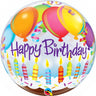 Palloncino Bubble Candeline e Palloncini Happy Birthday Mylar 56 cm