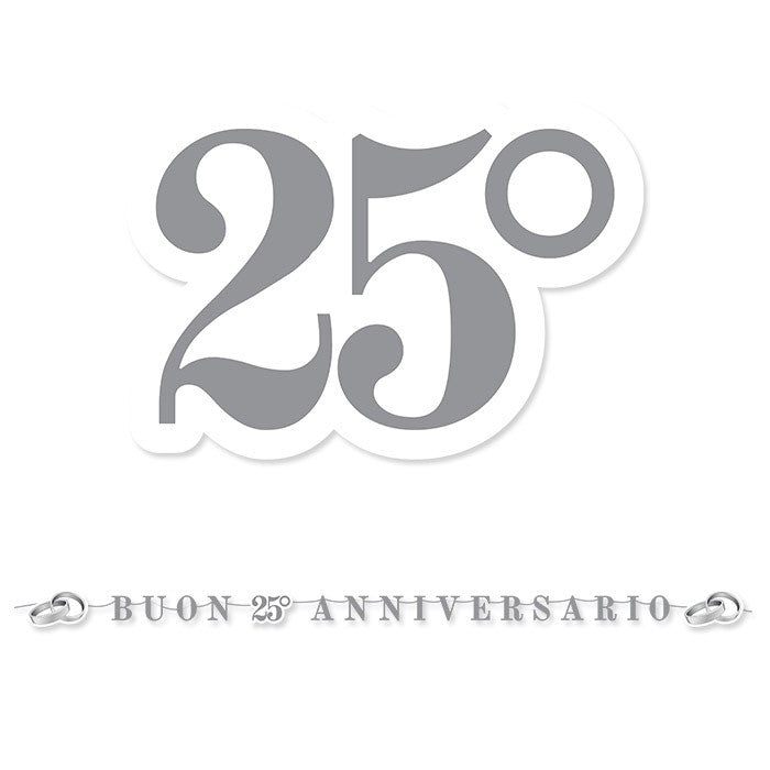 Festone 25 Anniversario 600 x 25 cm