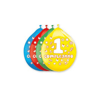 Palloncini in lattice 10" Primo Compleanno Misti (20 pz - gonfiaggi...