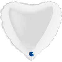 Palloncino Mini Cuore Bianco 9" Mylar 23 cm