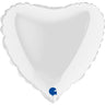 Palloncino Mini Cuore Bianco 9" Mylar 23 cm