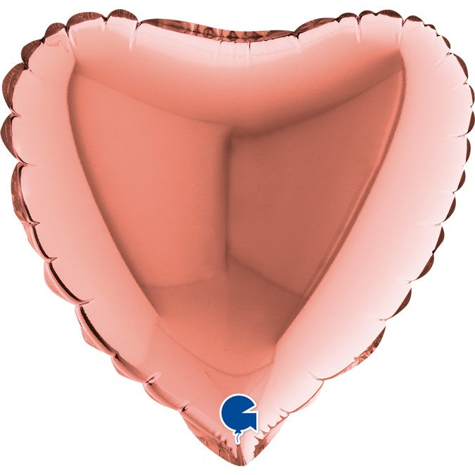 Palloncino Mini Cuore Rosa Gold 9"