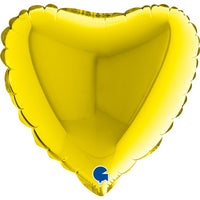 Palloncino Mini Cuore Giallo 9" Mylar 23 cm