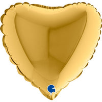 Palloncino Mini Cuore Oro 9" Mylar 23 cm