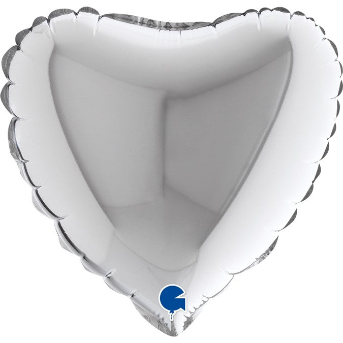 Palloncino Mini Cuore Argento 9"