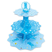 Alzatina a 3 piani One Light Blue 21 cm