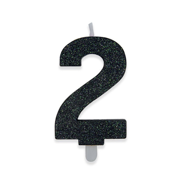 Candelina Sweety Nero Glitter Numero 2