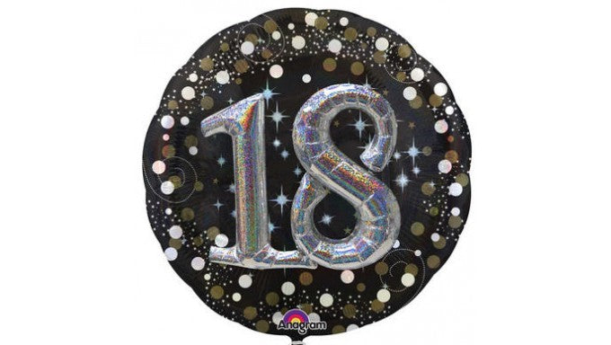 Palloncino Gigante 18 anni Olografico 81x81 cm