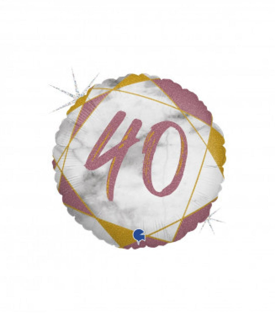 Palloncino Tondo Numero 40 Rosa Gold