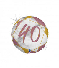 Palloncino Tondo Numero 40 Rosa Gold