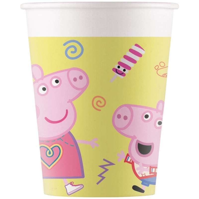 Bicchieri di Carta Peppa Pig Messy da 200 ml
