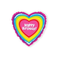 Palloncino Cuore Arcobaleno Happy Birthday
