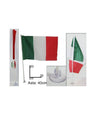 Bandierina Italiana Piccola Con Ventosa - Tricolore (30 x 20 cm)