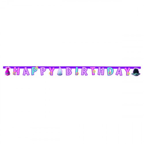 Festone Happy Birthday Trolls