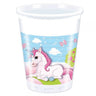 Bicchieri Unicorno Castello da 200 ml (8 pz) Plastica