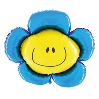 Palloncino Fiore Blu Mylar 84 cm