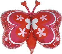 Palloncino Farfalla Cuore Mylar 86 cm Rosso