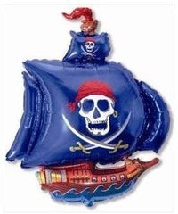 Palloncino Nave dei Pirati Blu Mylar 79 cm