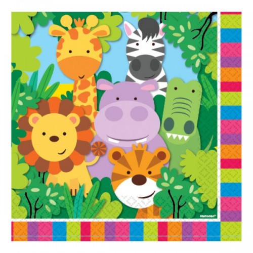 Tovaglioli di Carta 33x33 Animali Giungla
