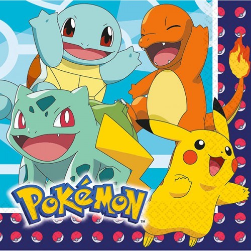 Tovaglioli Pokemon 33x33 cm (16 pz)