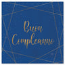 Tovaglioli di Carta Buon Compleanno Blue Gold 33x33 33 x 33 cm
