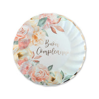 Piatti Buon Compleanno Rose Gold 20 cm (8 pz)