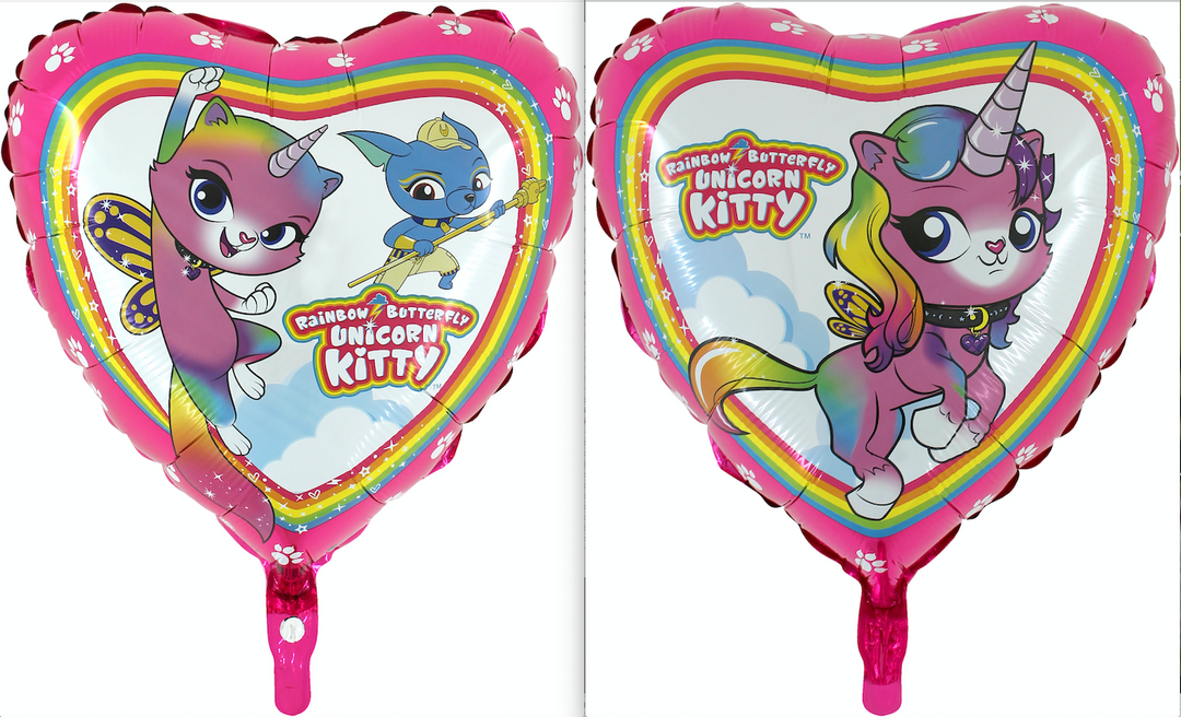 Palloncino Cuore Unicorno Arcobaleno