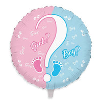 Palloncino Mylar 18″ Baby Girl or Boy? Celeste Rosa