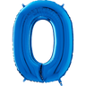 Palloncino Medio Numero 0 Blu (65 cm) Mylar