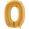 Palloncino Medio Numero 0 Oro (65 cm) Mylar