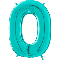 Palloncino Medio Numero 0 Tiffany (65 cm) Mylar