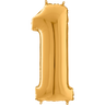 Palloncino Medio Numero 1 Oro (65 cm) Mylar
