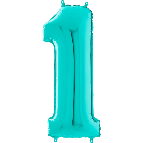 Palloncino Medio Numero 1 Tiffany (65 cm)